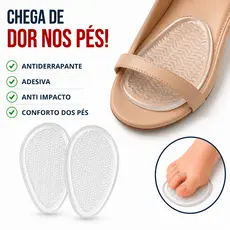 Kit Palmilha Gel Silicone Adesiva Antiderrapante Salto Alto Antepé Conforto Dos Pés