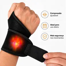 Munhequeira Compressão Ajustável Para Punho Ergonômica Tendinite Bilateral