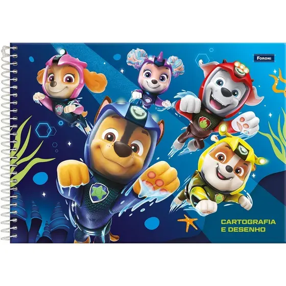 Caderno de Desenho Patrulha Canina FORONI - 80 Folhas
