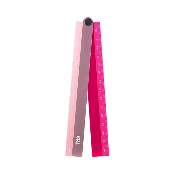 Régua Metálica Dobrável All Pink Tris - 30cm