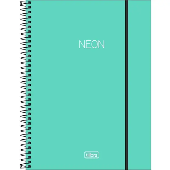 Caderno Universitário - Tilibra - Neon Turquesa - 1m 80fls
