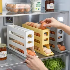 Organizador de Ovos Vertical Slim para Geladeira 4 Andares até 30 Unidades