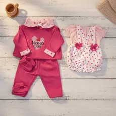 Kit Roupinha Bebê Reborn Jardineira + Pijama 5 Peças - Veste de 45 a 50cm!