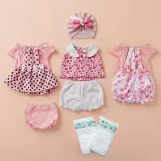 Kit Roupinha Fralda Bebê Reborn Mamãe Reborn Rosa 10 Peças - Veste de 45 a 50cm!
