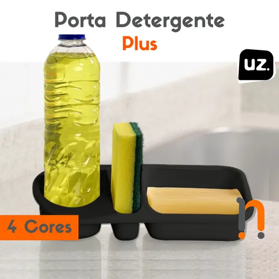 Porta Detergente Pia Cozinha Porta Sabão e Esponja Plus