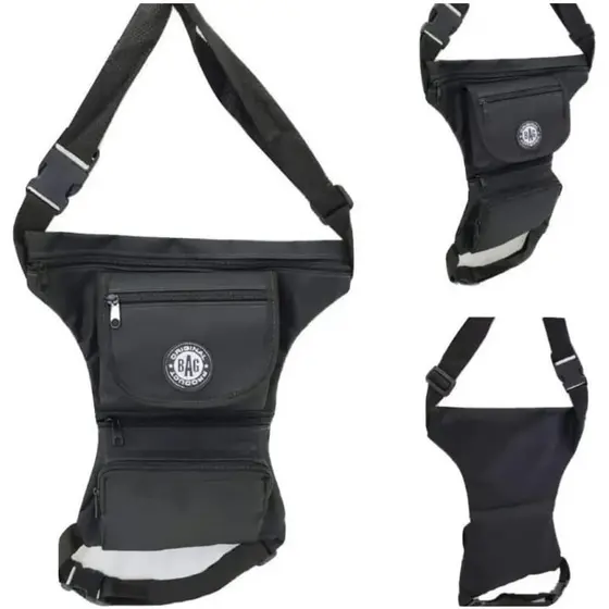 Pochete Cartucheira De Perna, Motoboy, Camping Paintball Camuflada e Preta