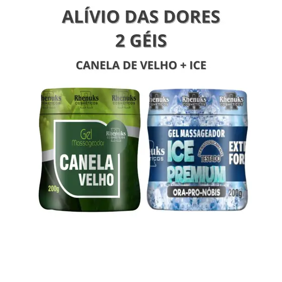 KIT Ice Premium ORA-PRO-NÓBIS Rhenuks 200g e Canela de velho Rhenuks 200g