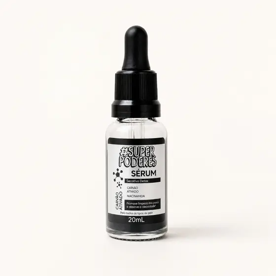 Sérum Facial Ácido + Carvão Ativado 20ml Super Poderes