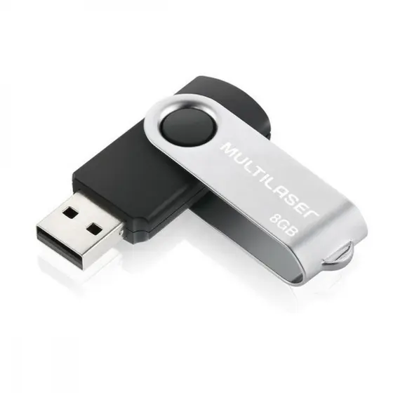 Pen Drive Multilaser Twist 8Gb Preto PD587