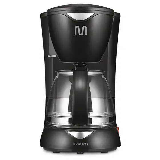 Cafeteira Elétrica 15 Xícaras Jarra de Vidro c/ Filtro Reutilizável e Colher Dosadora 220v - 550w Preta Multi - GO036