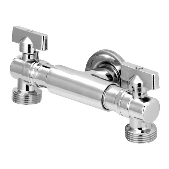 Torneira Dupla Multifuncional Máquina Lavar Secar Tanque Metal Cromada Parede 1/4v Área Serviço Jardim