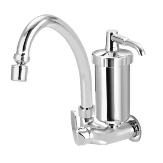 Torneira Com Filtro Monocomando Para Cozinha De Parede Luxo Agua Quente Fria Gourmet