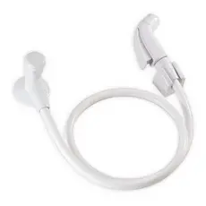 Ducha Higienerica Completa Banheiro Lavatorio ABS Branca 1/4 Volta Flexivel 1 Metro