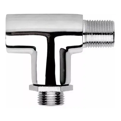 Desviador T Chuveiro Ducha Manual Parede Banheiro Metal Cromado Rosca 1/2 Polegada Fluxo Agua 1 Unidade
