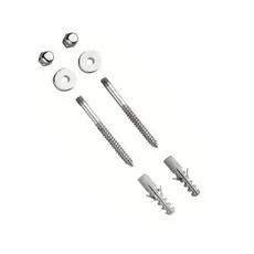 Kit Parafuso Inox Cromado 10mm Fixacao Vaso Sanitario Bide Aco Resistente Corrosao