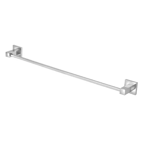 Porta Toalha Barra Quadrado Cromado Metal Inox Banheiro