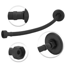 Engate Mangueira Flexível Preto Trançado Aço Inox 60cm Torneira Banheiro Cozinha Conexão Macho Fêmea