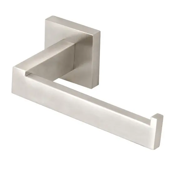Porta Papel Higiênico Papeleira Quadrado Inox Escovado Metal Banheiro Acessorio