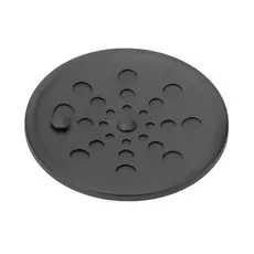 Ralo quadrado para banheiro e box em aço inoxidável na cor preta, projetado para garantir eficiente escoamento de água,
