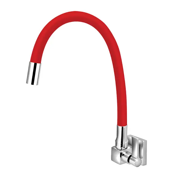 Torneira Para Cozinha Quadrada Parede Gourmet Colorido 1/4v. (5 CORES)