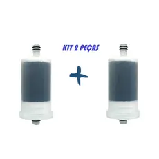 Kit 2 Refil de Filtro de Água Purificador Vela Para Torneira Universal Gourmet ABS Carvão Ativado