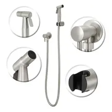 Ducha Higiênica Banheiro Aço Inox 304 Escovado Completa 1/4v