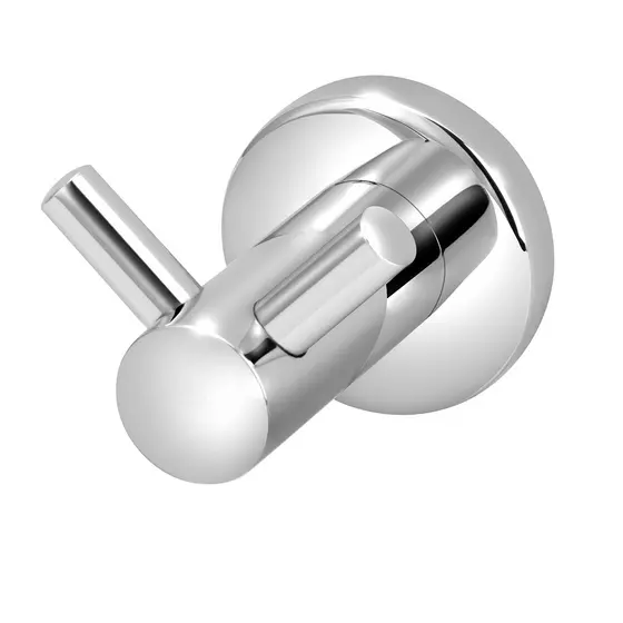 Porta Toalha Cabide Duplo Banheiro Metal Luxo Cromado