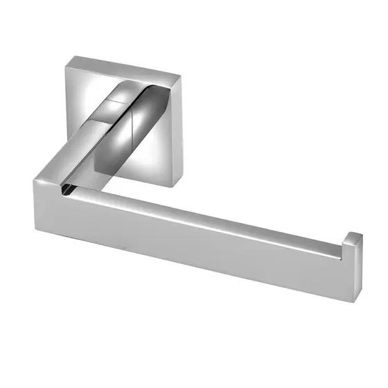 Porta Papel Higiênico Papeleira Quadrado Metal Cromado Luxo Banheiro