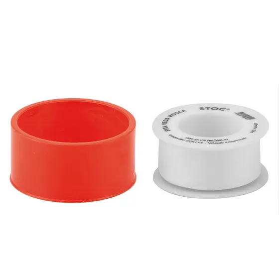 Kit 100 Fitas Vedarosca 18mmX10m Alta Qualidade Branco Liso Hidraulica PVC