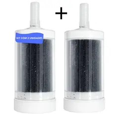Vela Refil Torneira Filtro Copo ABS Metal Carvao Ativado Purificacao Agua Kit 2 Unidades Durabilidade Modelar