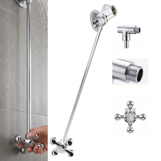 Registro Externo Misturador Extensor 30cm Chuveiro Adaptador 1/2 3/4 Ducha Aquecimento Solar E Gás