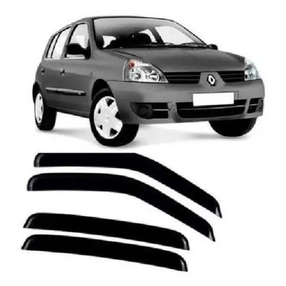 Calha De Chuva/defletor 4pts Todos Renault Clio 11001a