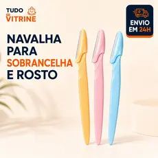 Navalha para Sobrancelha e Rosto Kit 3 6 ou 9 Unidades Removedor de Pelos Facial