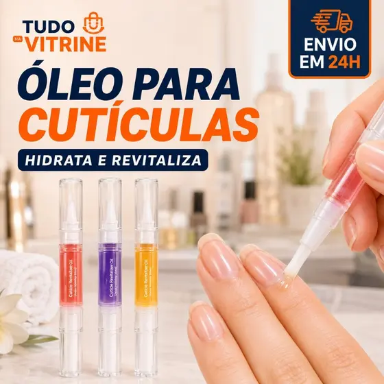 Óleo Hidratante para Cutículas e Unhas Caneta Aplicadora – Kit com 1, 2 ou 3 Unidades