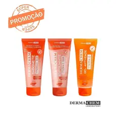 Anti-Idade Vitamina C Sabonete Esfoliante Gel Dermachem -Kit