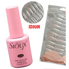 Kit UNHA POSTIÇA SOFT GEL D&Z 120UN + Cola Gel Base