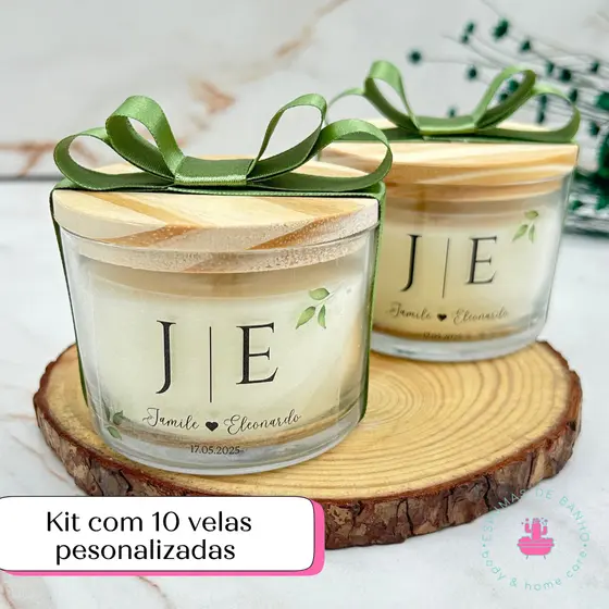 kit 10 velas perfumadas 100g ideal para lembrancinhas - Vela aromática artesanal