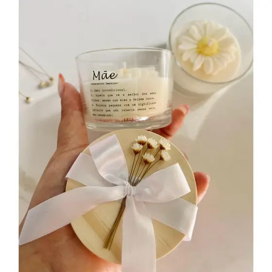 Vela Aromática Decorada e Personalizada