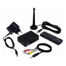 Kit Conversor Digital De Tv + Antena Digital Interna Hd Hdtv