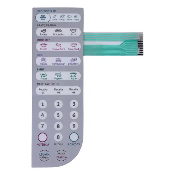 Membrana Teclado para Microondas Electrolux Mef41