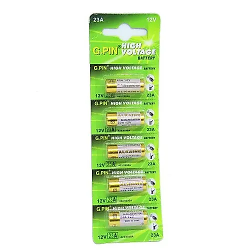 Bat. Para Controle De Portão 12v A23 Cartela Com 5 Peças