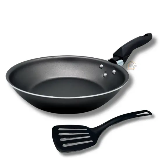 Frigideira Francesa 24 cm Antiaderente Teflon com Espátula + Espátula de Nylon