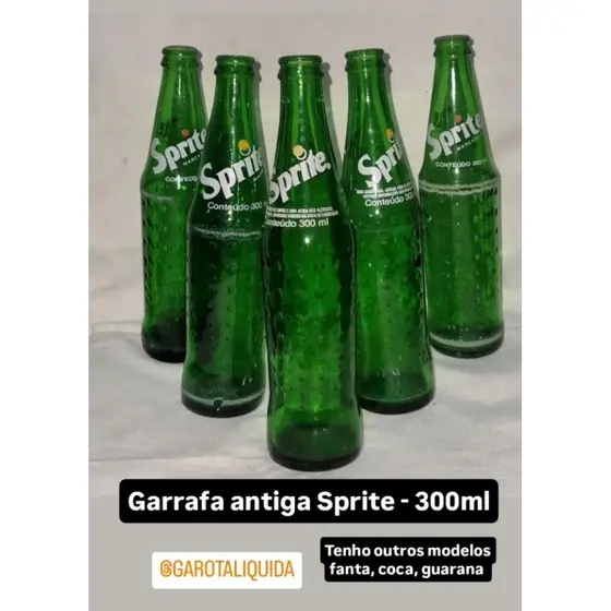 Garrafa antiga Sprite - 300ml - Antiguidade