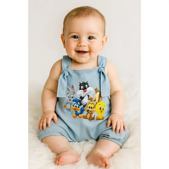 romper menino looney tunes macaquinho tematico menino personalizado