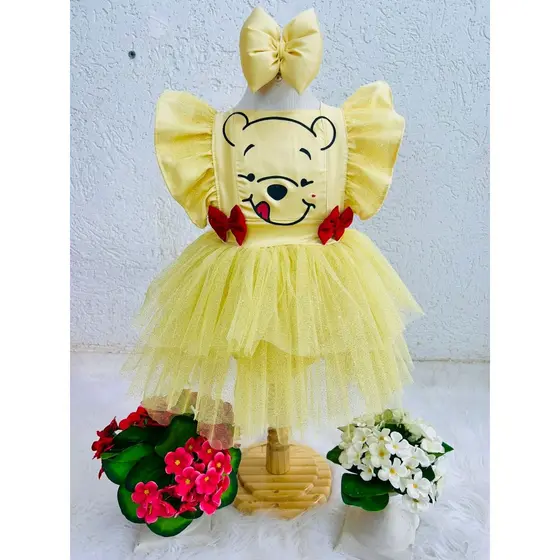 ROMPER TEMATICO URSINHO POOF VESTIDO MENINA