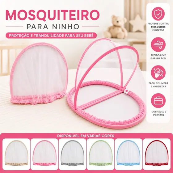 Mosquiteiro Universal Para Ninho Redutor De Berço Promoção