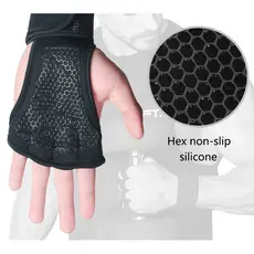 Luva Grip Academia Exercicios Com Munhequeira Fit Musculação ajuste Mbfit