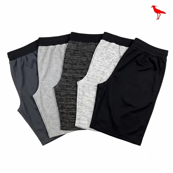 Kit 5 Bermudas Masculina Moletom Academia Cores Sortidas