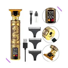Máquina de cortar cabelo barbeiro profissional dragão elétrica bateria recarregável