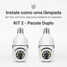 Kit Câmera Segurança Prova D'água Infravermelho Lâmpada Sem Fio Wifi - Yoosee